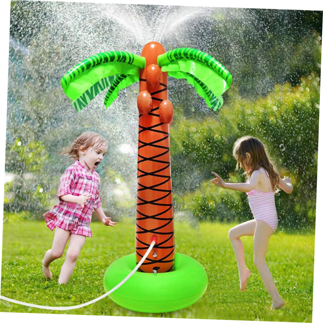 Juguete Rociador de Agua Cocotero Inflable de PVC para Césped