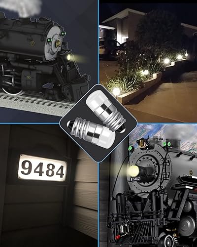 Miniatura 10 de Keiurot 1487 1447 Bombilla LED 1446 1449 E10 Número de casa, luces de dirección 10 V-30 voltios, bombilla de linterna, luz de paisajismo blanca,