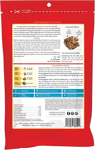 Miniatura 5 de LAFEBER'S Classic Avi-Cakes - Alimento para pájaros para mascotas, fabricado con ingredientes no transgénicos y de grado humano, para guacamayos y