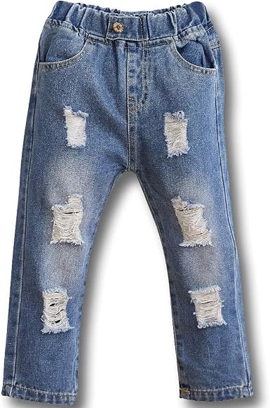 Pantalones vaqueros con agujeros rotos para niños y niñas, ropa escolar de  1 a 8 años, novedad de 2021|Pantalones vaqueros| - AliExpress