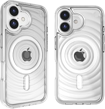 STM Reawaken Ripple MagSafe Case for iPhone 16 Plus - High-Clarity Polycarbonate, Impact Absorbing TPU & ClearShell Plating - Enhanced Drop Protection, Tactile Feedback for Greater Focus - Clear
