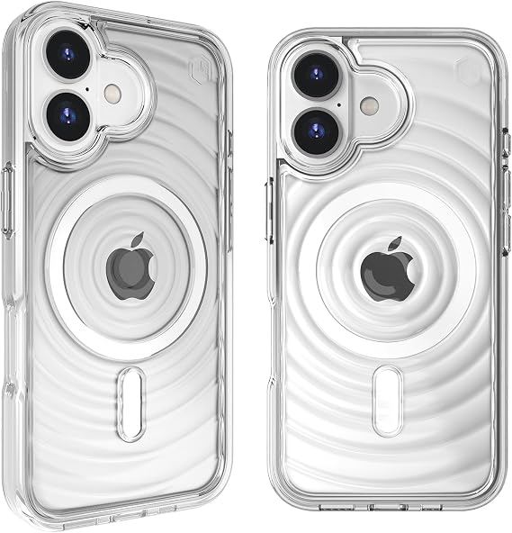STM Reawaken Ripple MagSafe Case for iPhone 16 Plus - High-Clarity Polycarbonate, Impact Absorbing TPU & ClearShell Plating - Enhanced Drop Protection, Tactile Feedback for Greater Focus - Clear