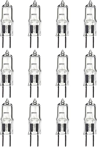Sunlite 40615-SU Q35GY612V Bombilla halógena T3.5 de 35 vatios de un solo extremo, 525 lúmenes, 12 voltios, base GY6.35 (bi-pin), transparente, vida