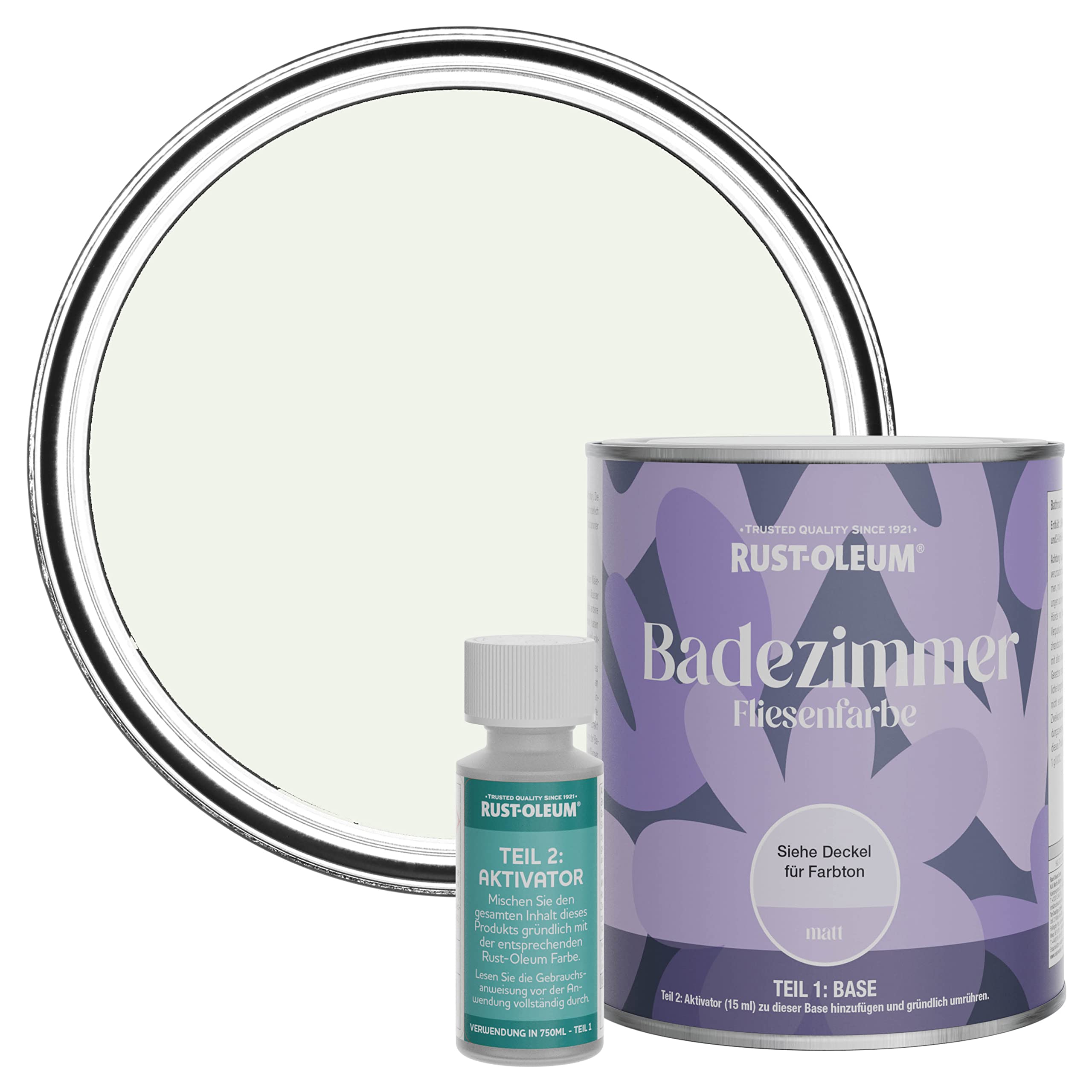 Rust-Oleum wasserfeste weiß Fliesenfarbe für Badezimmer in Matt Finish - Milchschaum 750ML