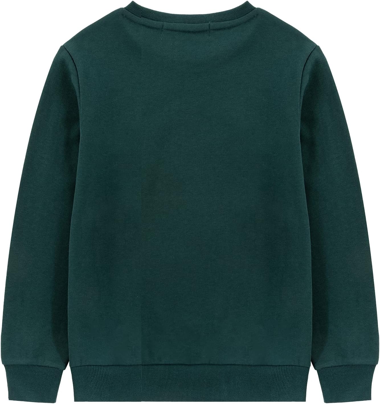 Kid Nation Kids Slouchy Soft Brushed Fleece Casual Basic Crewneck Sweatshirt for Boys or Girls 4-12 Years - Image 2