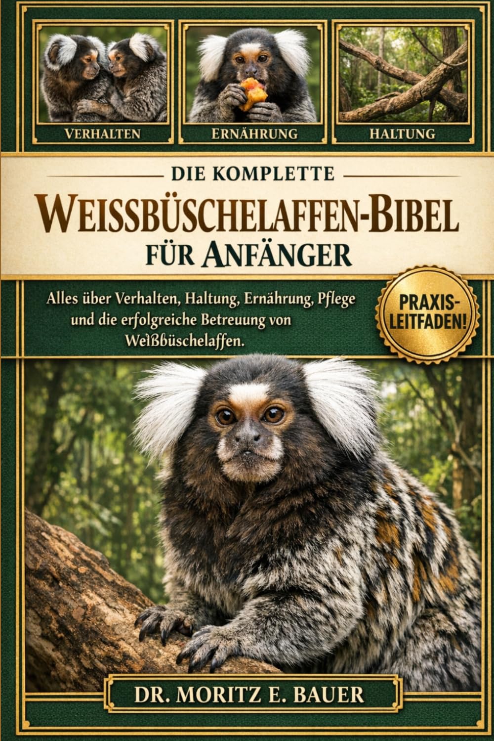 DIE KOMPLETTE WEISSBÜSCHELAFFEN-BIBEL FÜR ANFÄNGER: Alles, was Sie über Weißbüschelaffen wissen müssen : Verhalten und Sozialstruktur, ... Pflegeroutinen für Anfänger und Liebhaber