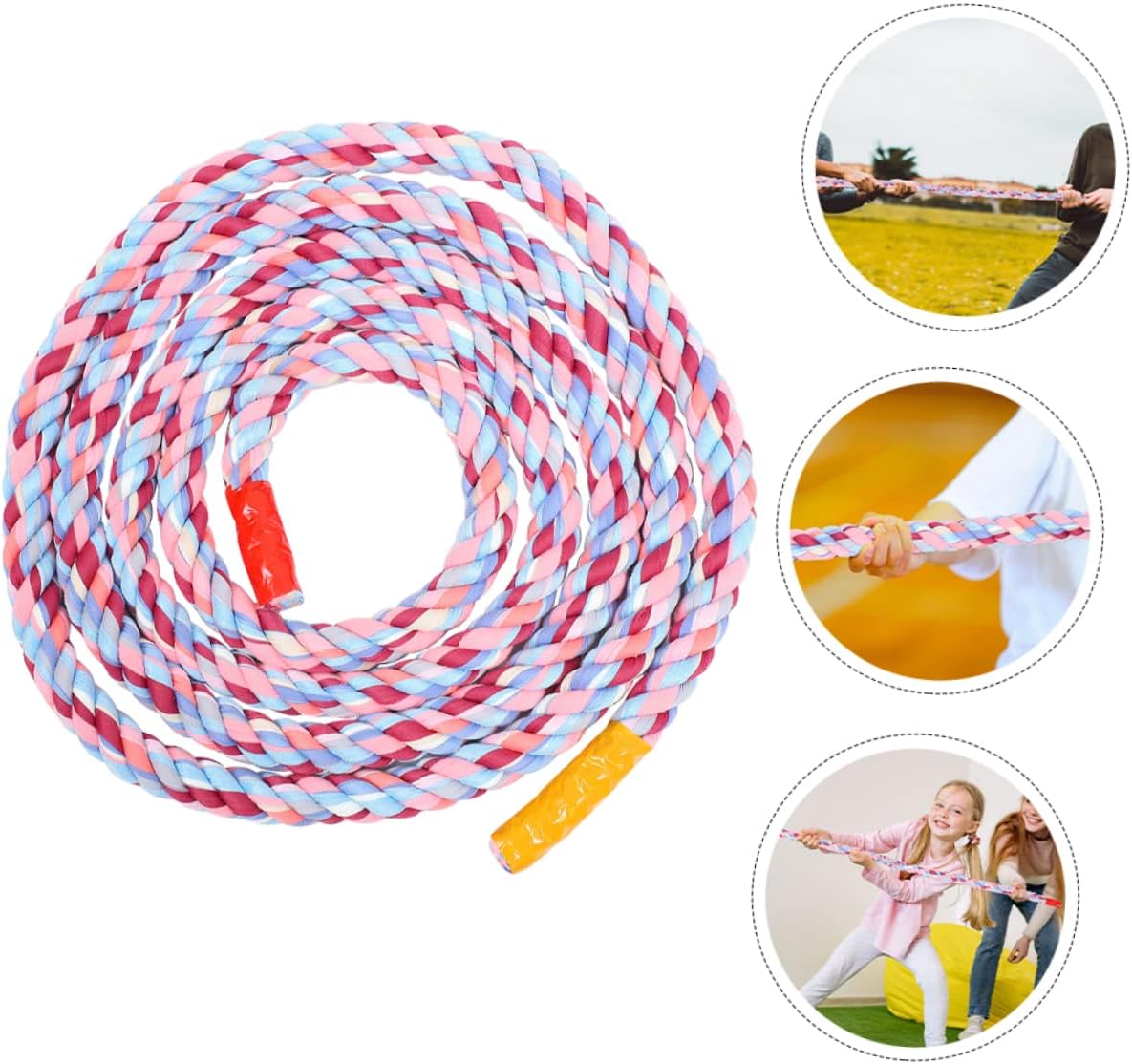 GANAZONO 30mm Tug-of-War Competition Rope Strong Natural Jute Pulling Rope for Sports Games Sturdy for Outdoor Activities and Team Events Random Color