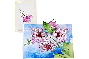 Exquisite Orchid Pop-Up Card: A Floral Masterpiece for Special Occasions