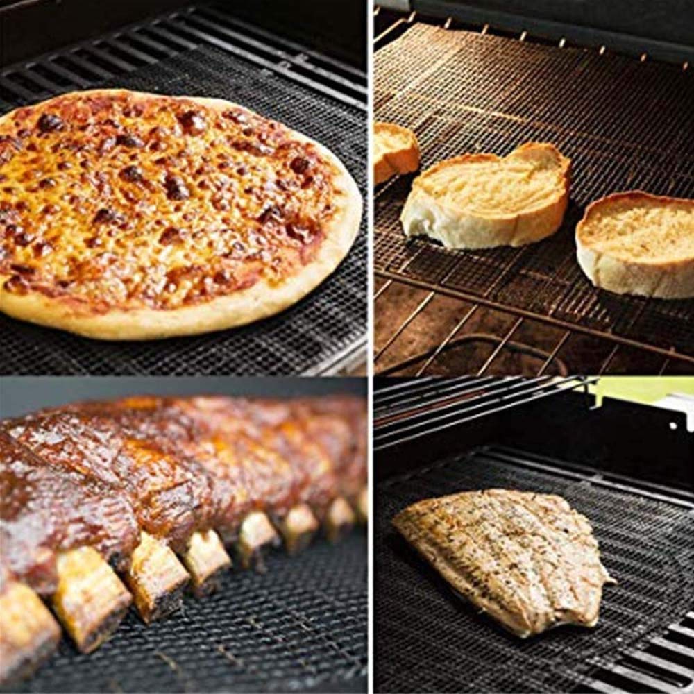 Tapis de Barbecue Anti-adhésifs Réutilisables 40 x 33cm Grille Barbecue