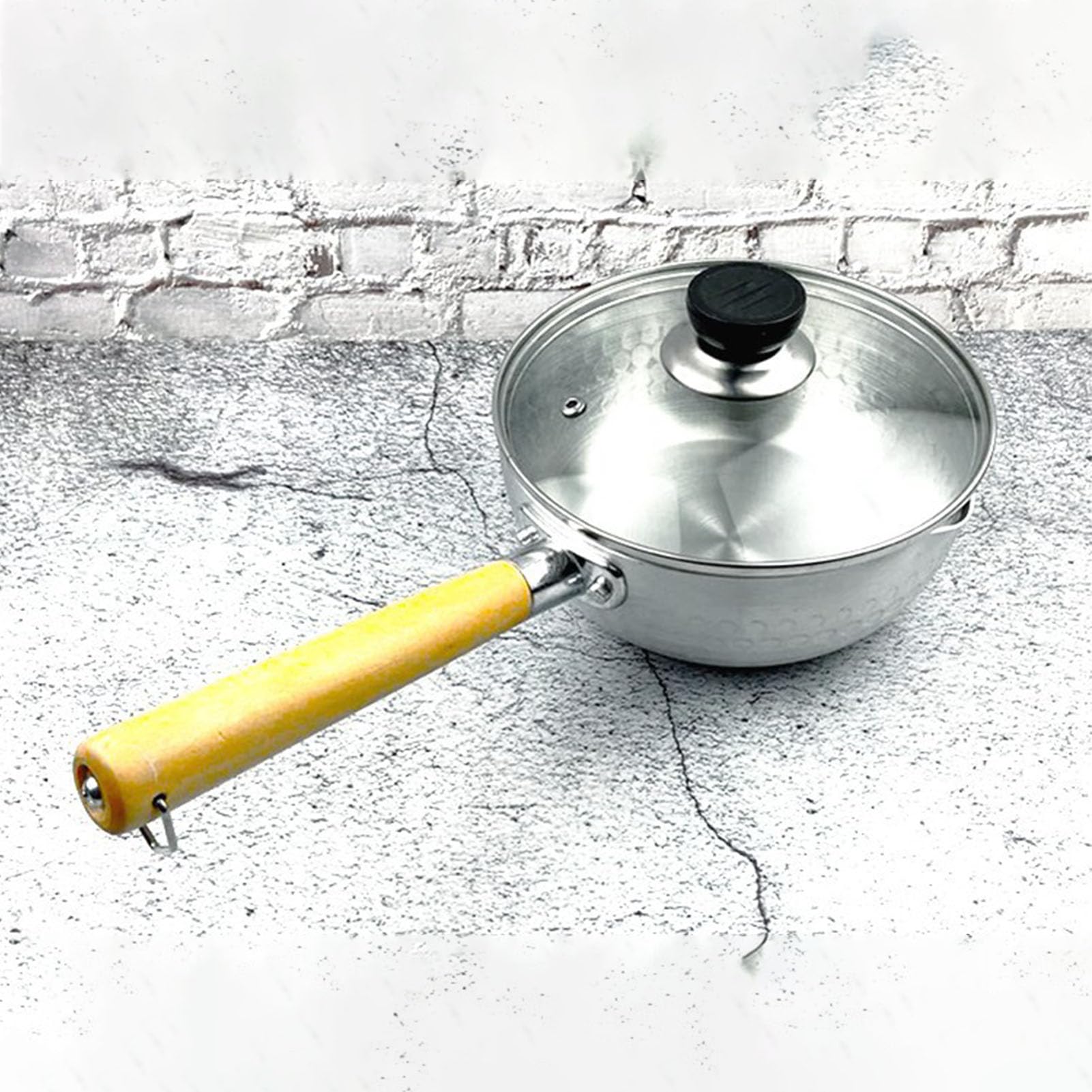 ALUMINIUM MILK WARMER POT NONSTICK BUTTER SAUCEPAN FOR COOKING KITCHEN RESTAURANT (18cm / 7.09in)