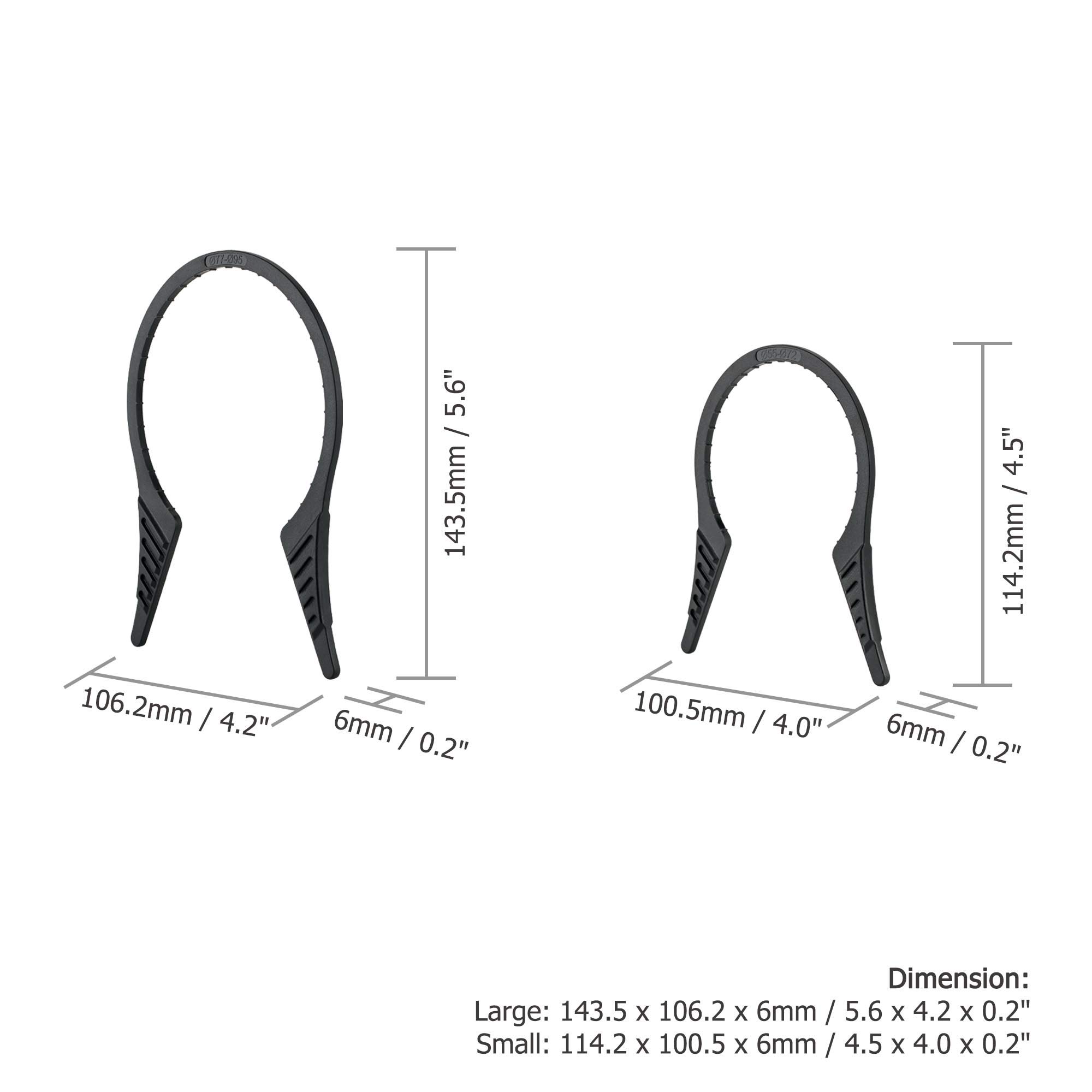 JJC FW-5595 Klucz do filtra obiektywu aparatu 55-72 mm, zestaw 77-95 mm (2-pak)