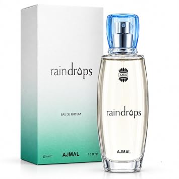 Ajmal Rain Drops Perfume Women Fresh & Floral Scent with Fruity Notes, Inspired by Rain & Ocean Breeze, Long-Lasting Eau de Parfum, Made in Dubai 50ml / 1.7 fl oz