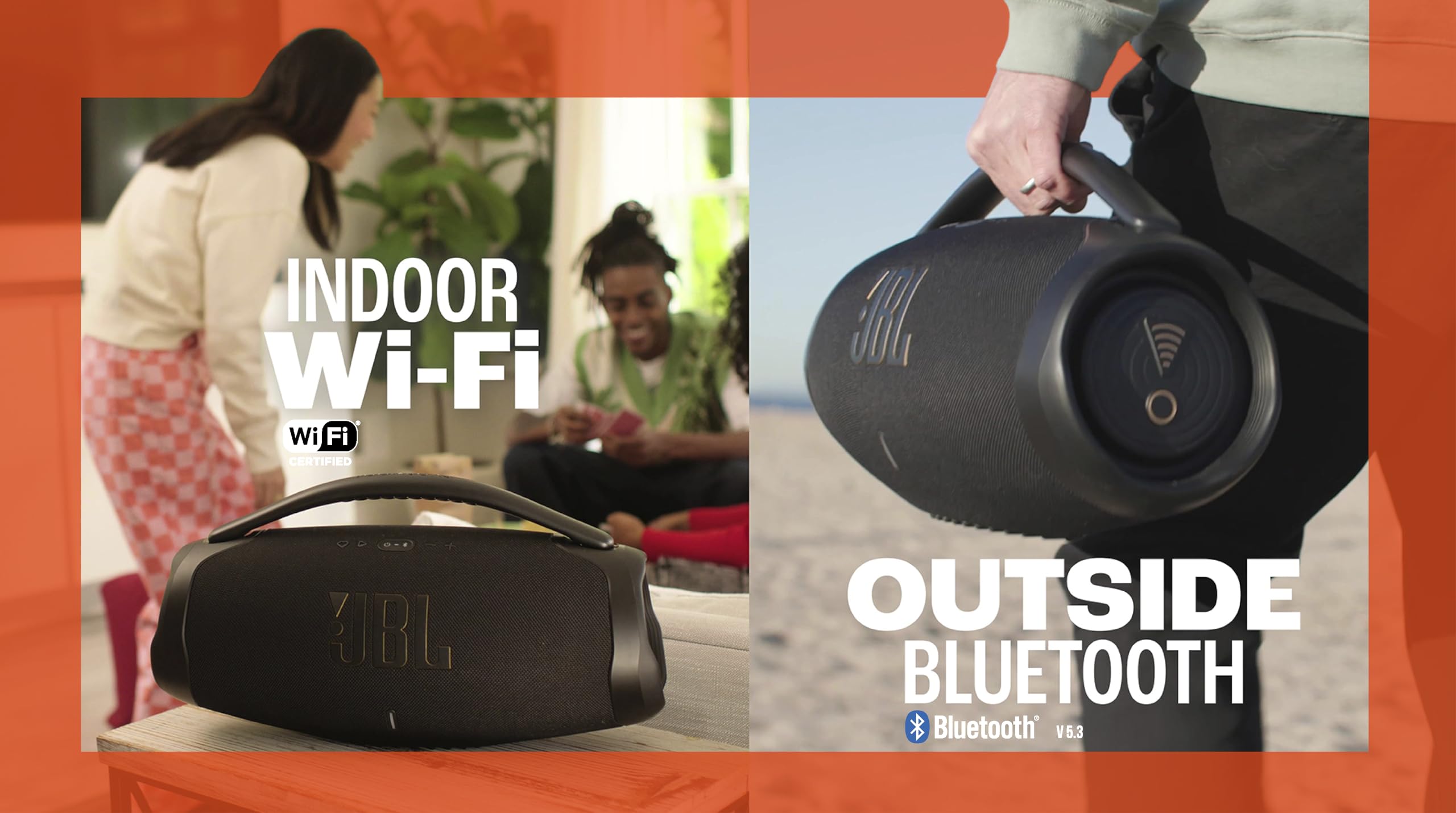 JBL Boombox 3 Wi-Fi - Powerful Wi-Fi and Bluetooth Portable