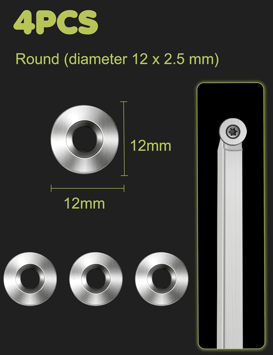 32Pcs Tungsten Carbide Cutters Inserts Set for Wood Lathe Turning Tools，Include 11mm Square with Radius, 12mm and 8.9mm Round, 30 x 10mm Diamond, M4*8mm Screws