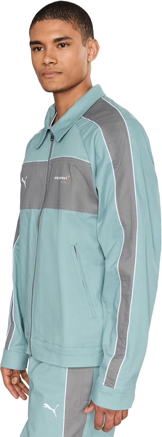 PUMA Mens Mclaren Coach T7 Jacket Athletic Outerwear Casual - Blue