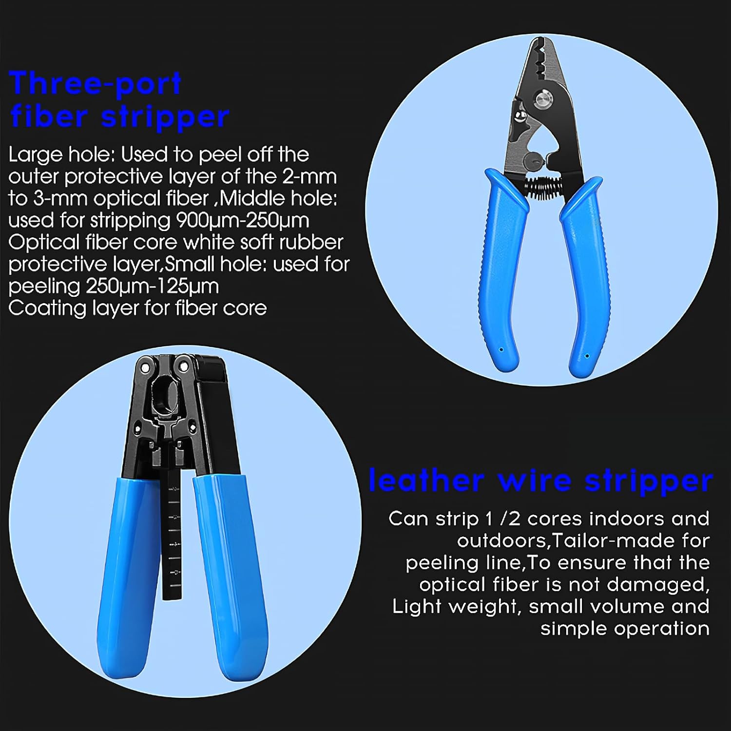 Fiber Optic Termination Tool Kit FTTH Cable Cold Welding Tool Set with X5 Grey Optical Fiber Cleaver with FC-LC Adapter D7 OPM