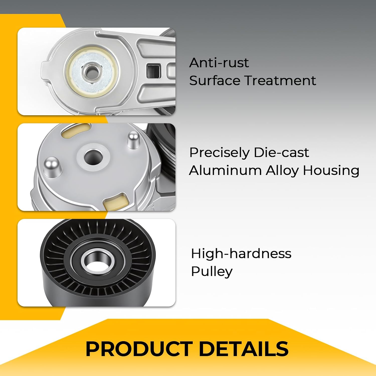 Drive Belt Tensioner Pulley and Serpentine Belt Assembly Kit Compatible with Dodge Ram 2003-2008 1500/2500/3500 5.7L V8 - Replace# 53032130AA 53032130AC 38058 7PK2570