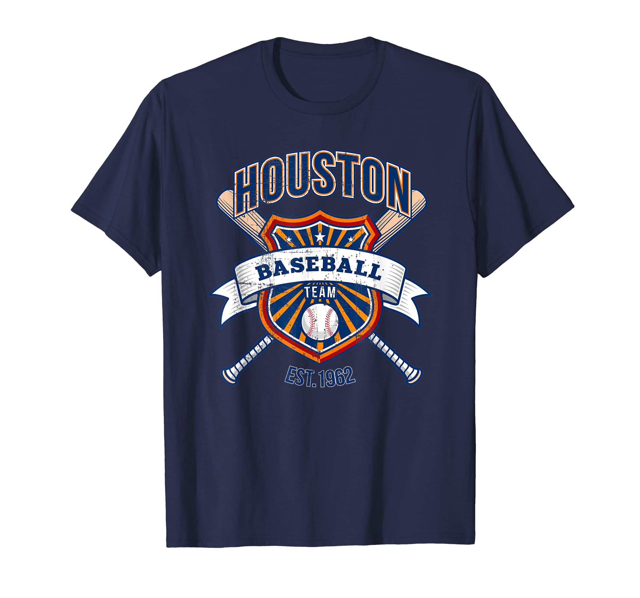 Houston Baseball Gifts & Apparel Co.Distressed Retro Look Astro Party Tailgate Gameday Fan Gift T-Shirt
