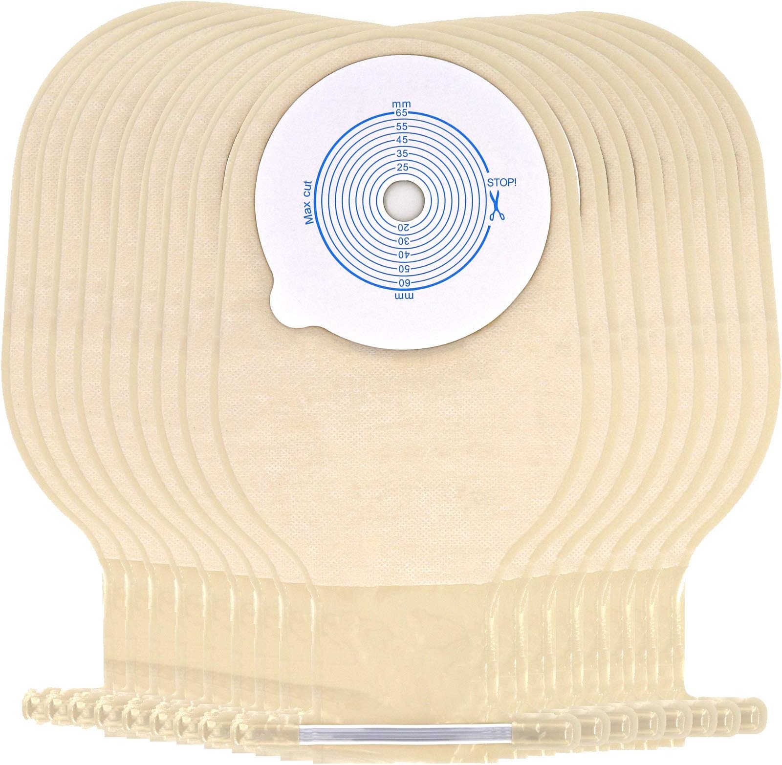 Ostomy Colostomy Supplies, 20 PCS Colostomy Bag, One Piece Drainable Pouches ...