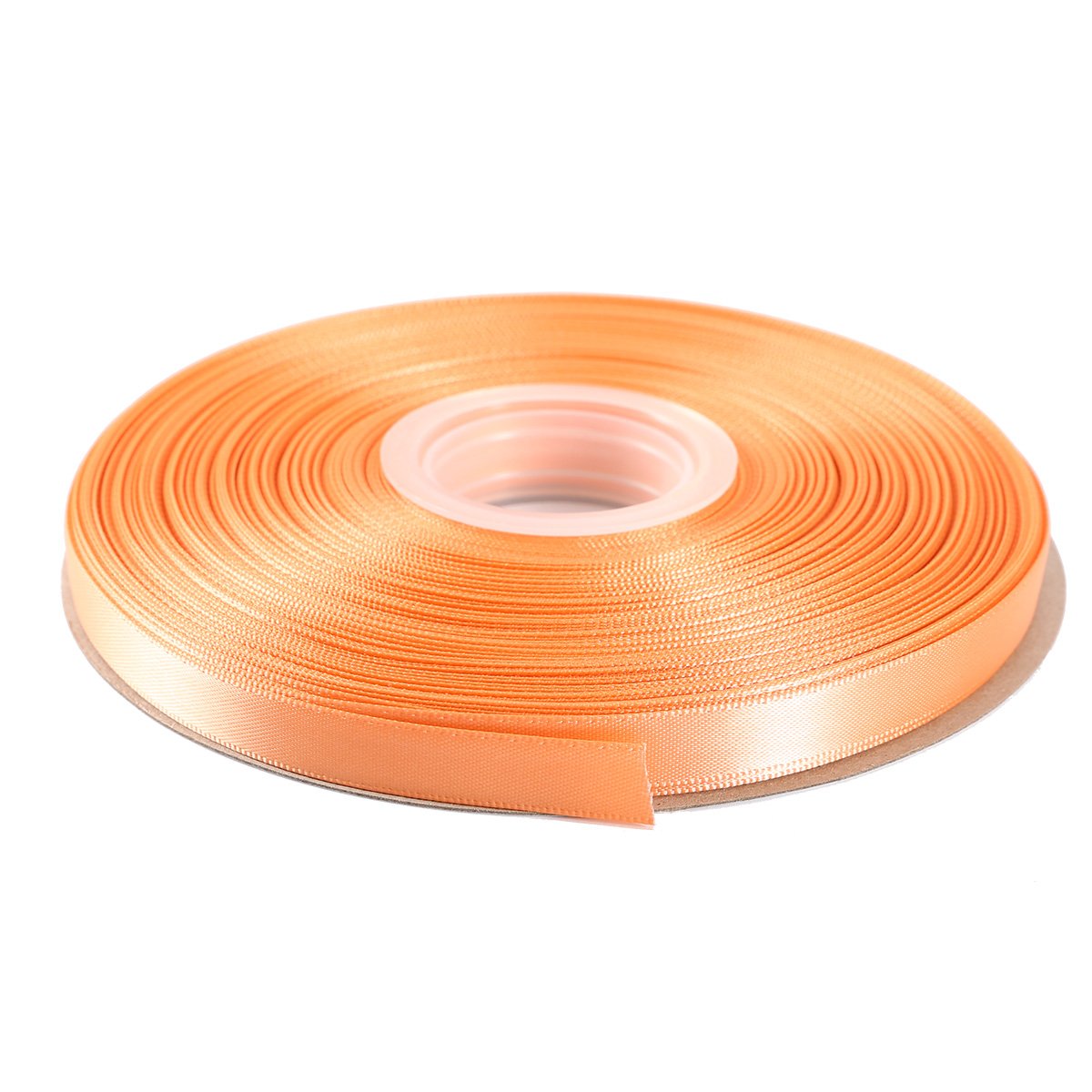ITIsparkle3/8" Inch Double Faced Satin Ribbon 50 Yards-Roll Set for Gift Wrapping Scrap Books Party Favor Hair Braids Baby Shower Decoration Floral Arrangement Craft Supplies, Peach Ribbon