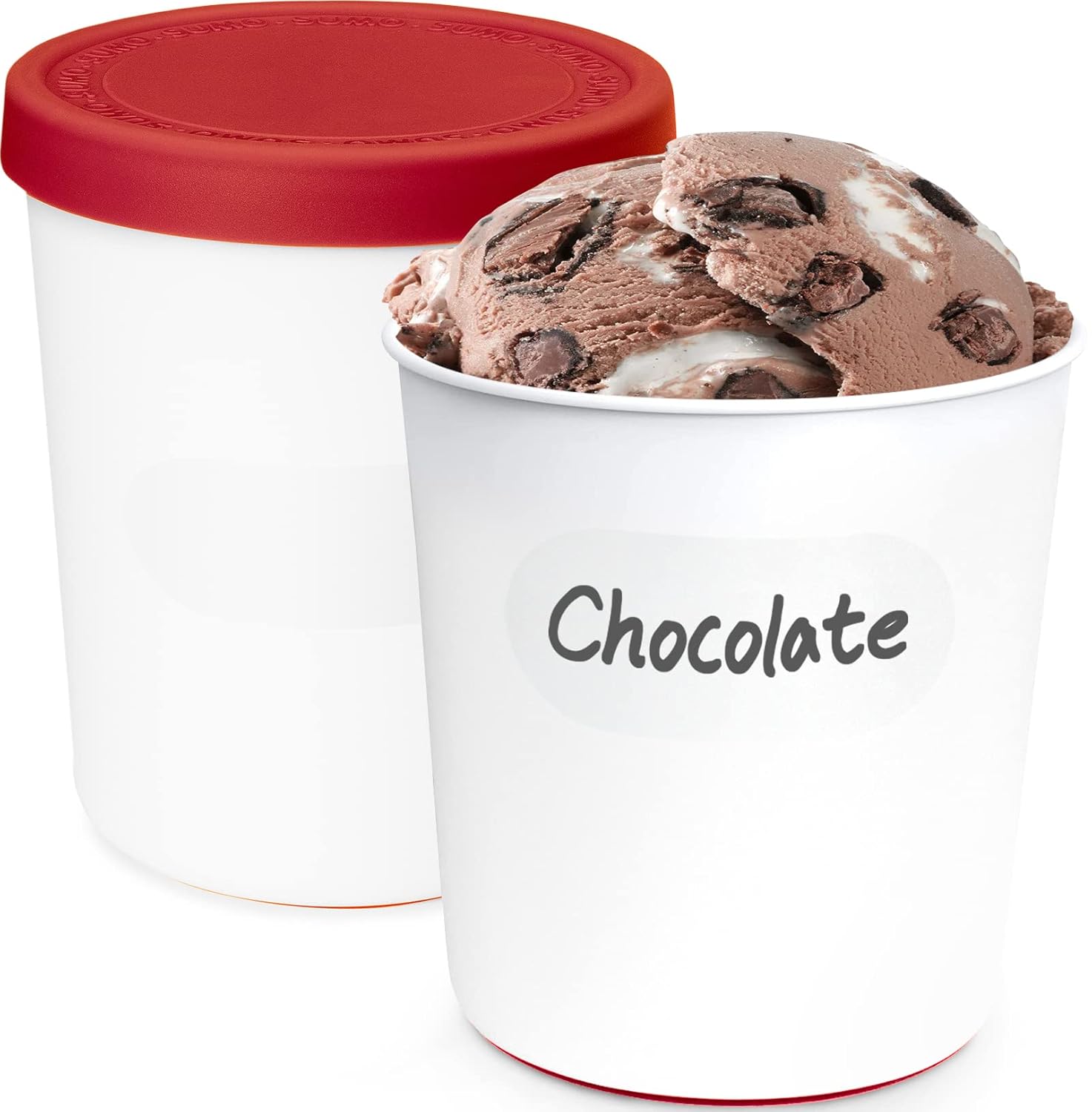 SUMO Ice Cream Containers for Homemade Ice Cream, 2 Containers 1