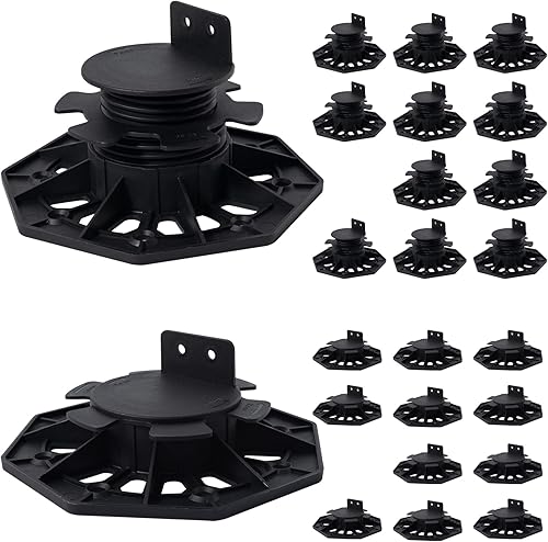 Miniatura 9 de PHLKJL Pavimentadora de pedestal de plástico ajustable,Suelo de soporte de pizarra de piso de elevación,Elevación de piso de soporte de cubierta