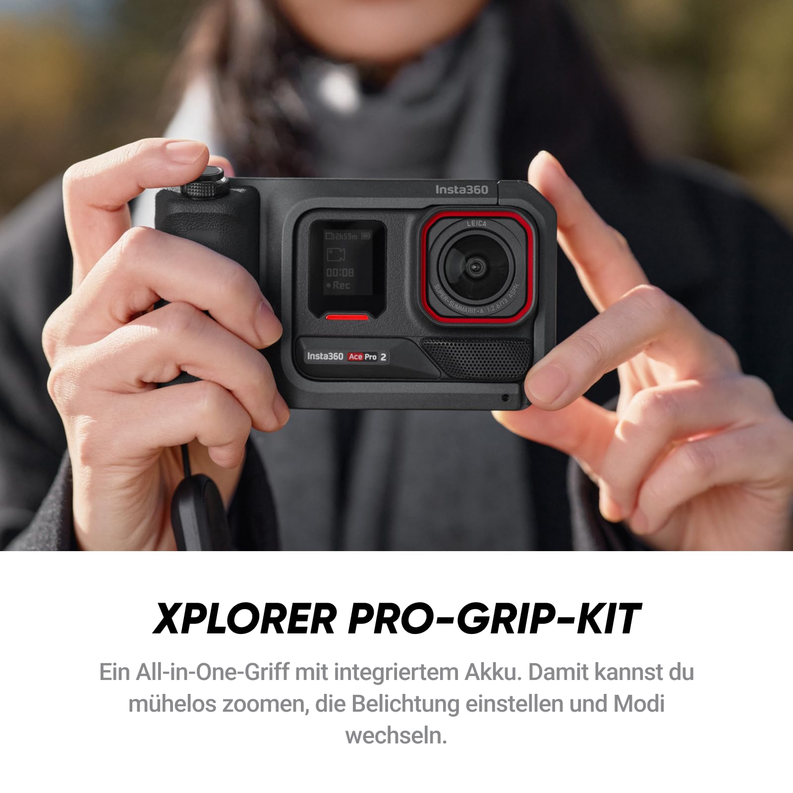 Insta360 Ace Pro 2 Limited Edition 8K Action-Cam wasserdicht Leica 1/1,3"-Sensor Xplorer Pro-Grip-Kit