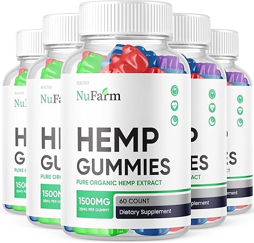 Nufarm - Gomitas Nufarm - Fórmula oficial - Gomitas de cáñamo Nufarm de mezcla premium, fórmula avanzada de cáñamo Nufarm de 25 mg por gomita, 1500