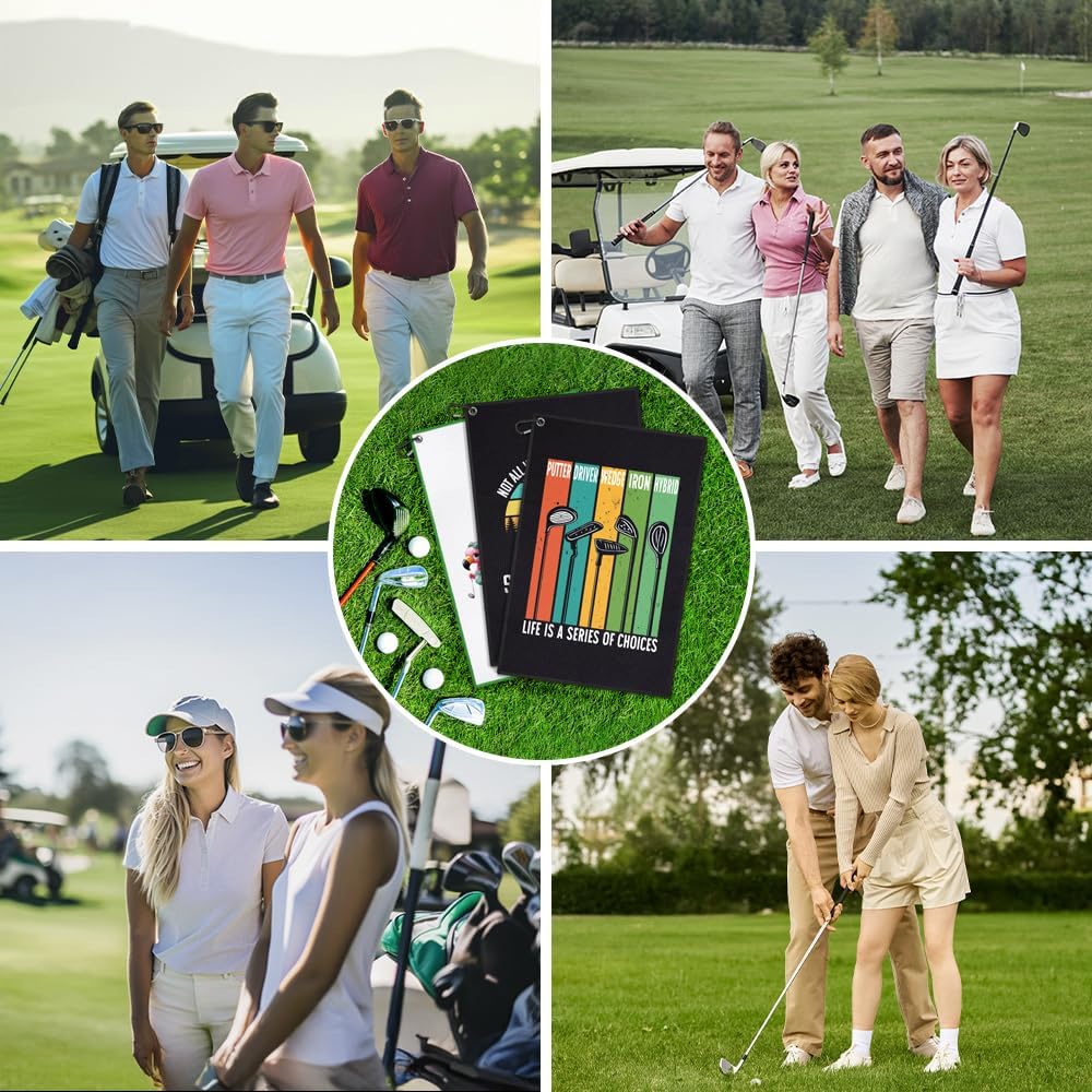 DYJYBMY Golf The Art of Playing Fetch with Yourself Funny Printed Golf Towel for Golf Bags with Clip, Cute Golfing Dog Towel, Golf Towel Gifts for Dog Lovers Golf Lover Golfer Golf Club Men Women - Image 5