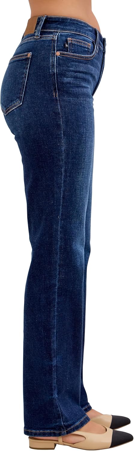 Judy Blue Womens Jeans - Mid Rise Straight (Multiple Inseam Options) - Image 3
