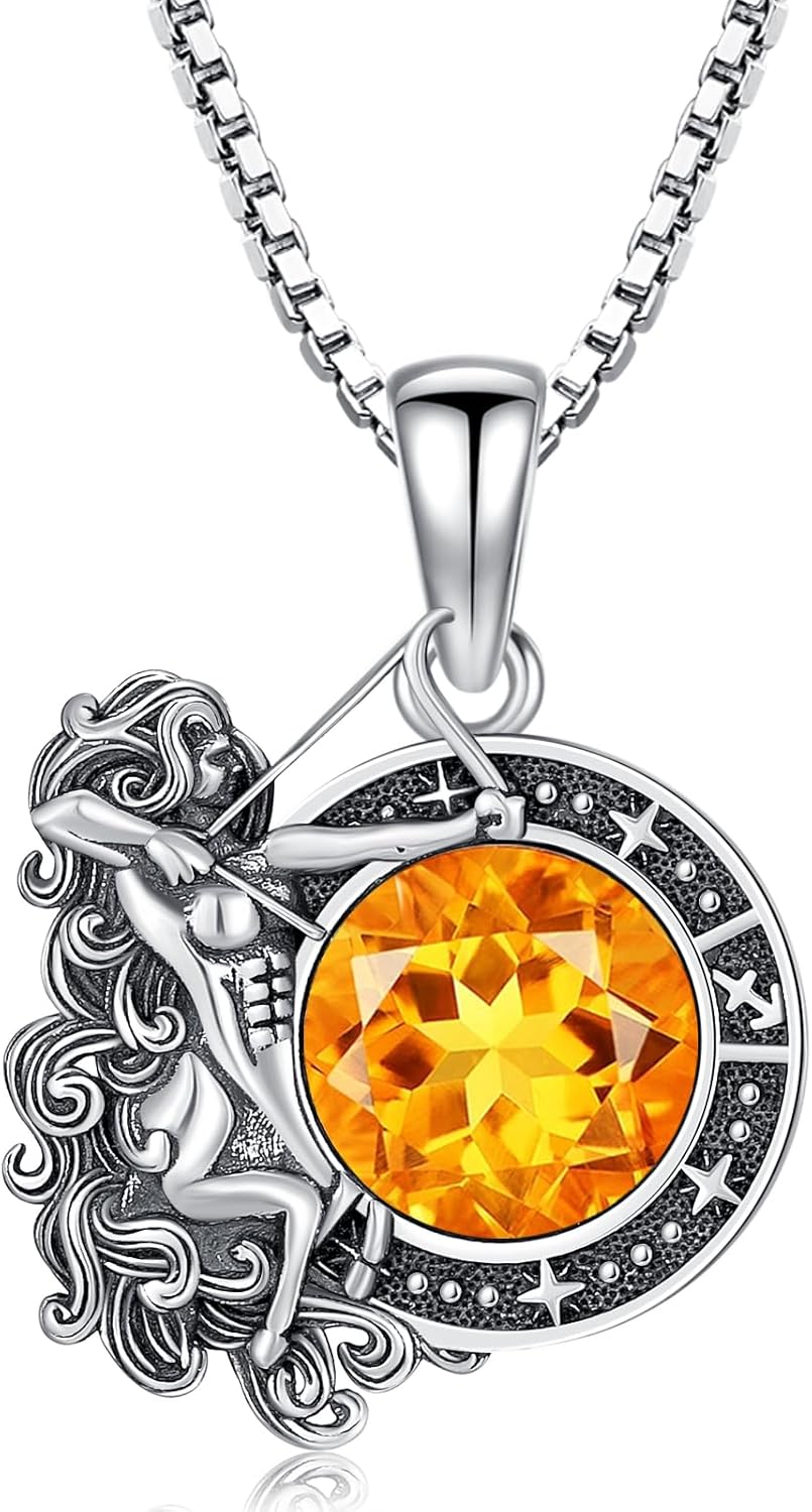 LONAGO Zodiac Sign Necklace Celestial Constellation Necklace Horoscope Astrology Zodiac Pendant Necklace Gift for Women