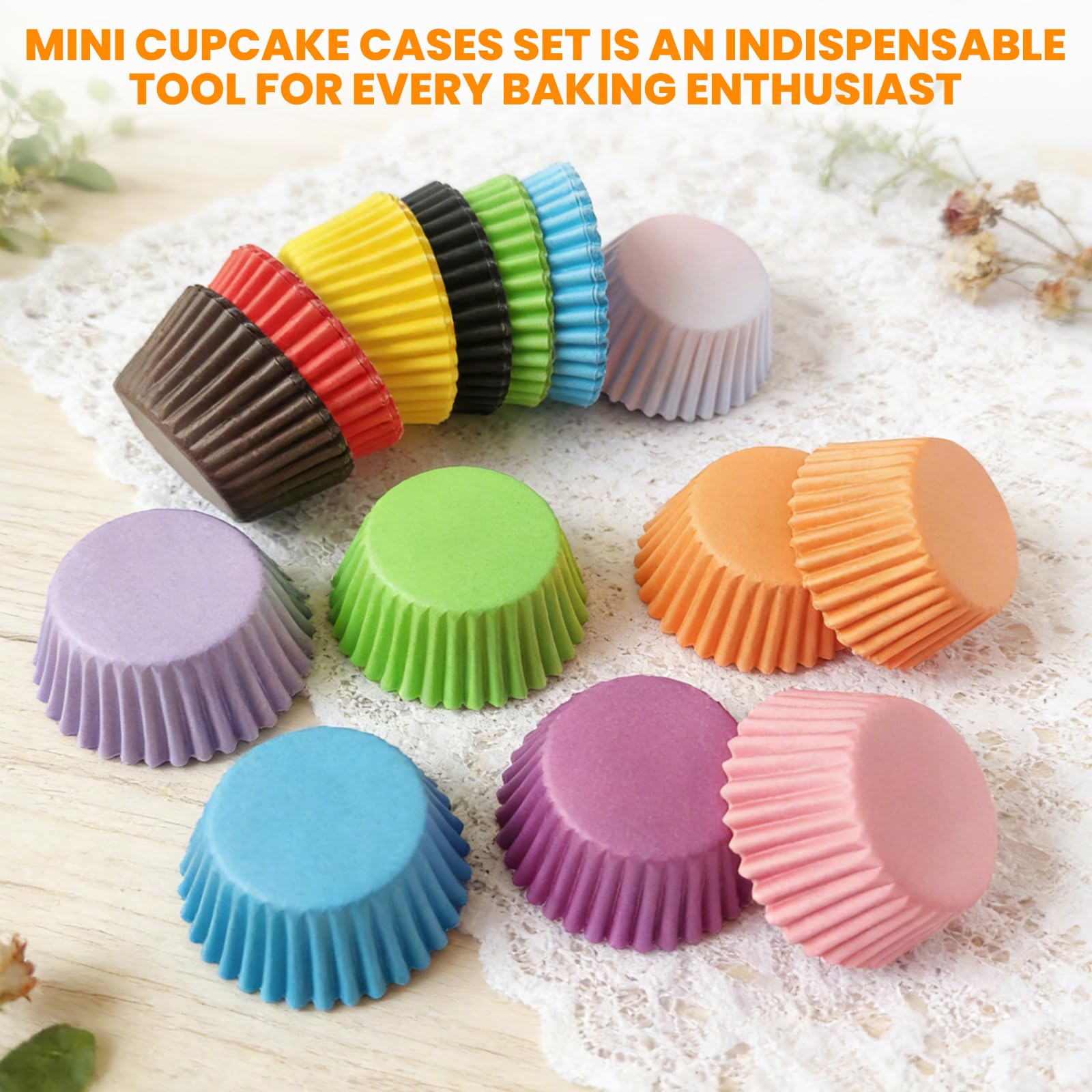 500 Mini Pirottini Standard Per Muffin, Pirottini In Carta Antiaderente Resistenti Al Calore, 3,5 Cm x 2,25 Cm, Adatti Per l'Uso In Forni e Friggitrici Ad Aria (3.5cm) - 4