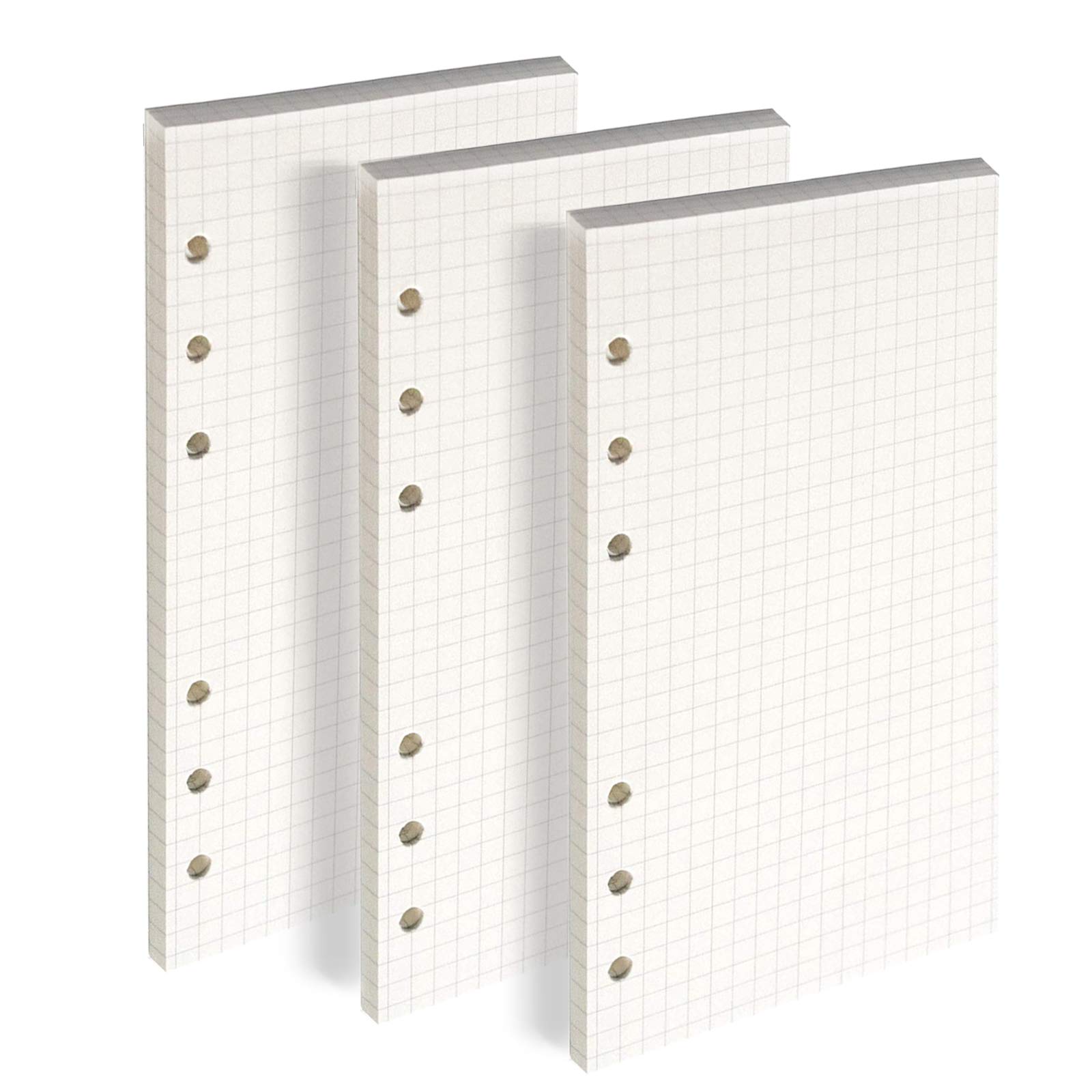 KesidaZymise A6 Refill Paper Refillable Paper Squared Filler Paper Loose Leaf Paper 6-Holes Inserts 135 Sheets 270 Pages