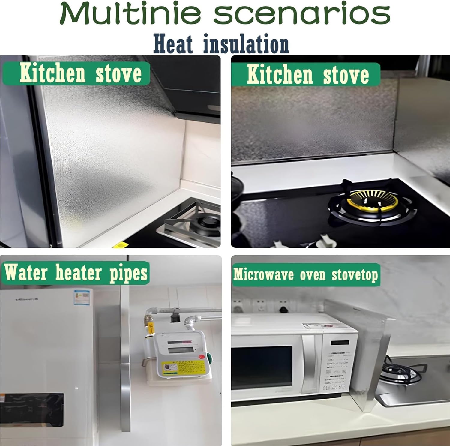 Aluminum Alloy Oil-Proof Shield Board for Air Fryer, Pressure Cooker & Microwave Oven - Fire-Resistant Splash Guard, 100cm x 60cm Non-Flammable Cooking Mat