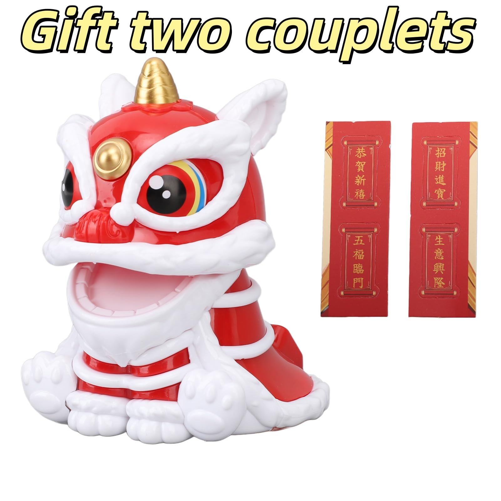 Amazon.com: Jerliflyer Solar Powered Dancing Lion Ornament,Chinese