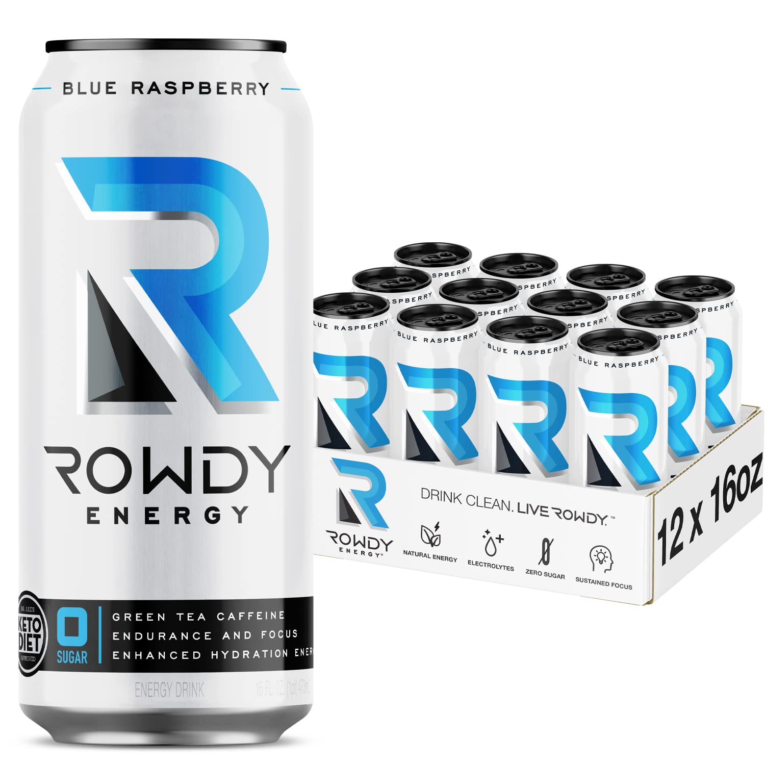 Buy Rowdy Energy Drink, Blue Raspberry, Sugar Free Natural Caffeine