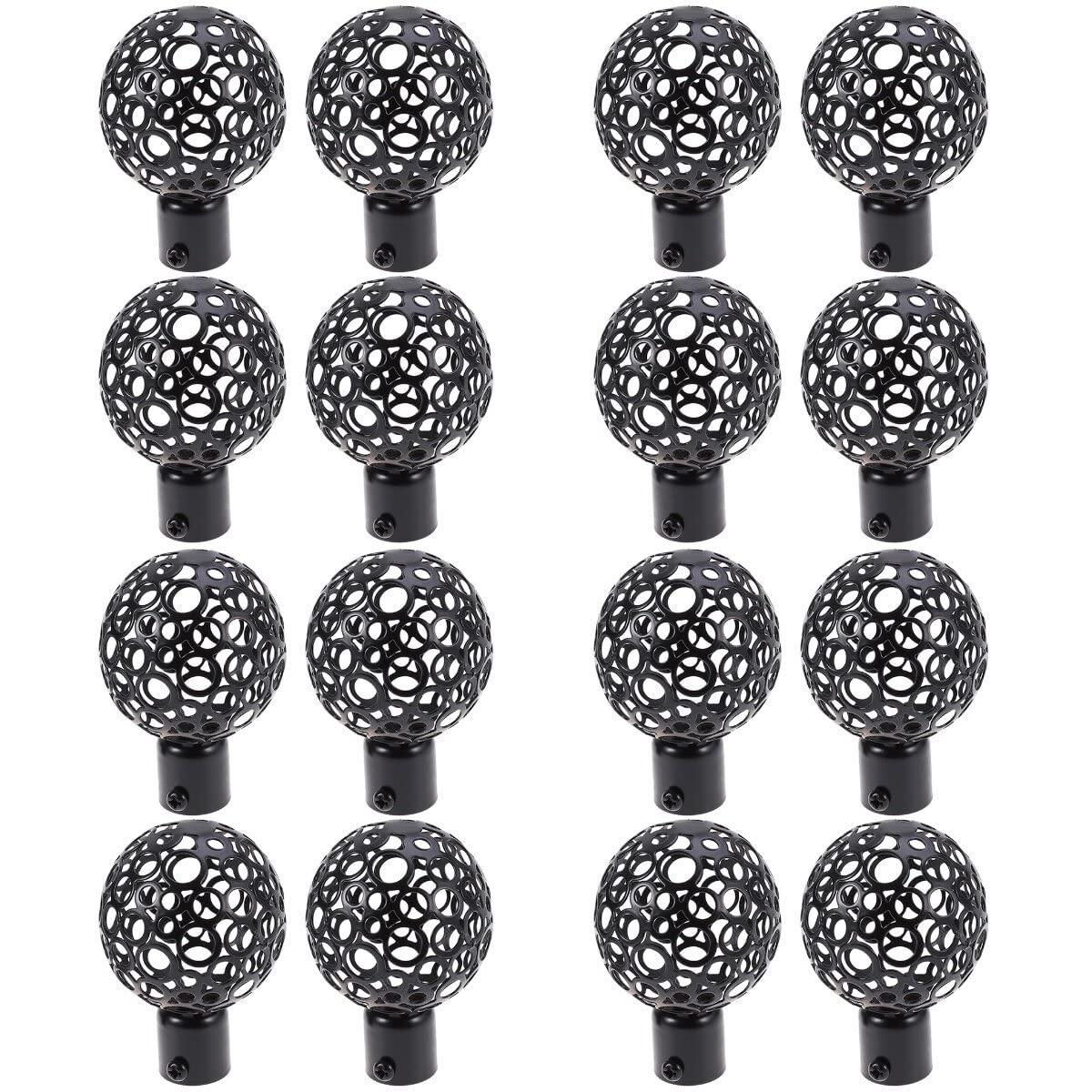 Lot de 16 embouts creux pour tringle à rideaux