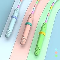 Vista 3 de Beaded Jump Rope 1 Pack/2 Pack, ACEONE Segmented Skipping Rope for Kids Adults, Adjustable Tangle-Free Toddler Jumping Rope for Fitness Exercise