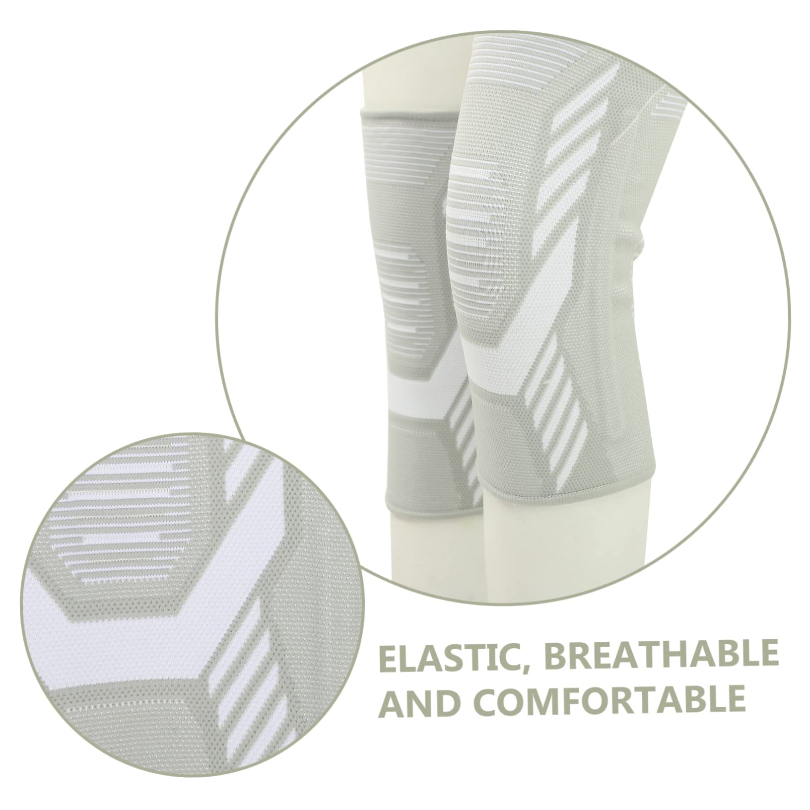 FRCOLOR Nylon Material Knee Brace Elastic Anti-slip Comfortable Sports Knee Cover for Running Hiking Basketball