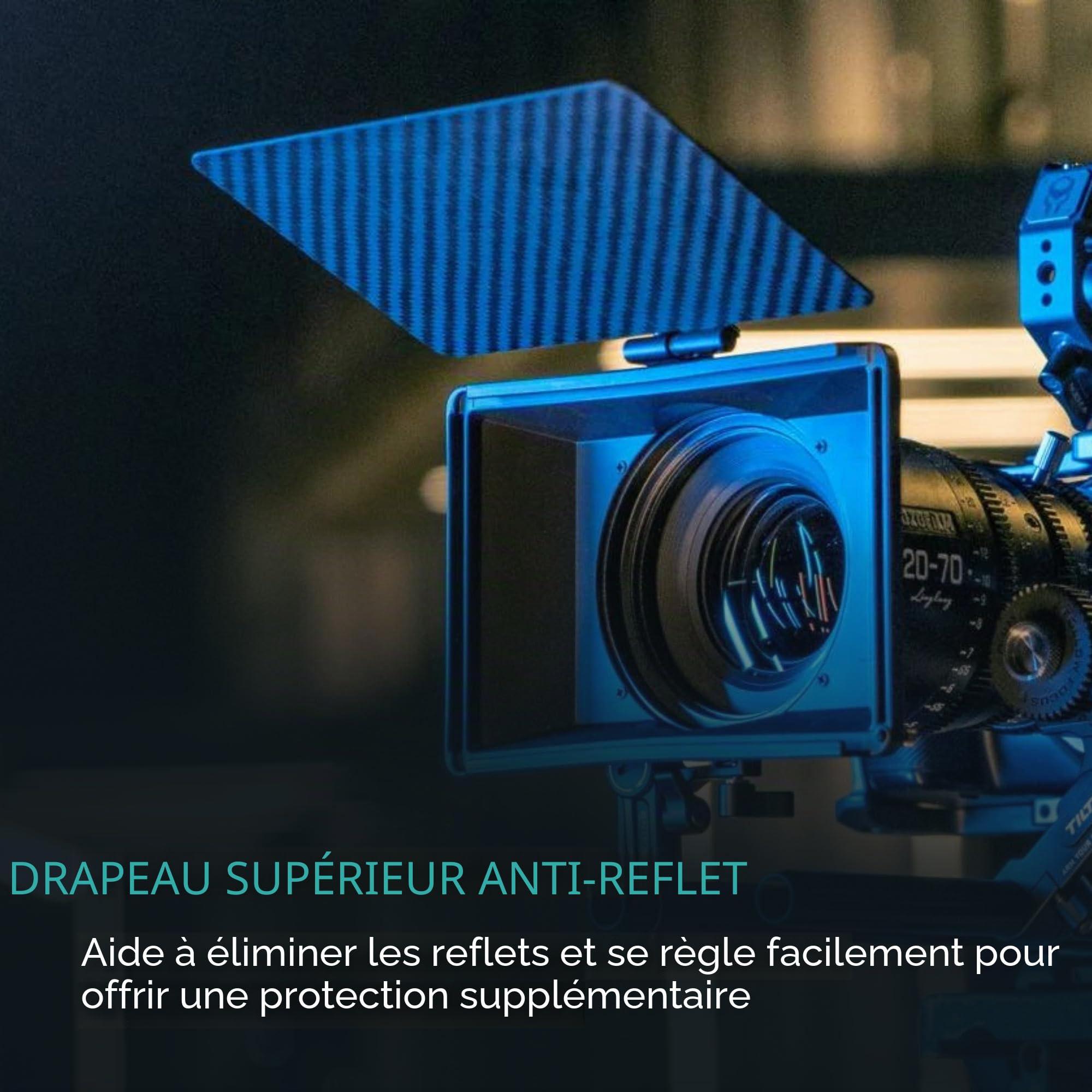 Tilta Mini Matte Box Cadre de Filtre 4x5.65 pour appareils Photo Reflex numériques sans Miroir, avec Bague Adaptateur d'objectif 67mm/72mm/77mm/82mm Support de Tige de 15mm Support léger MB-T15