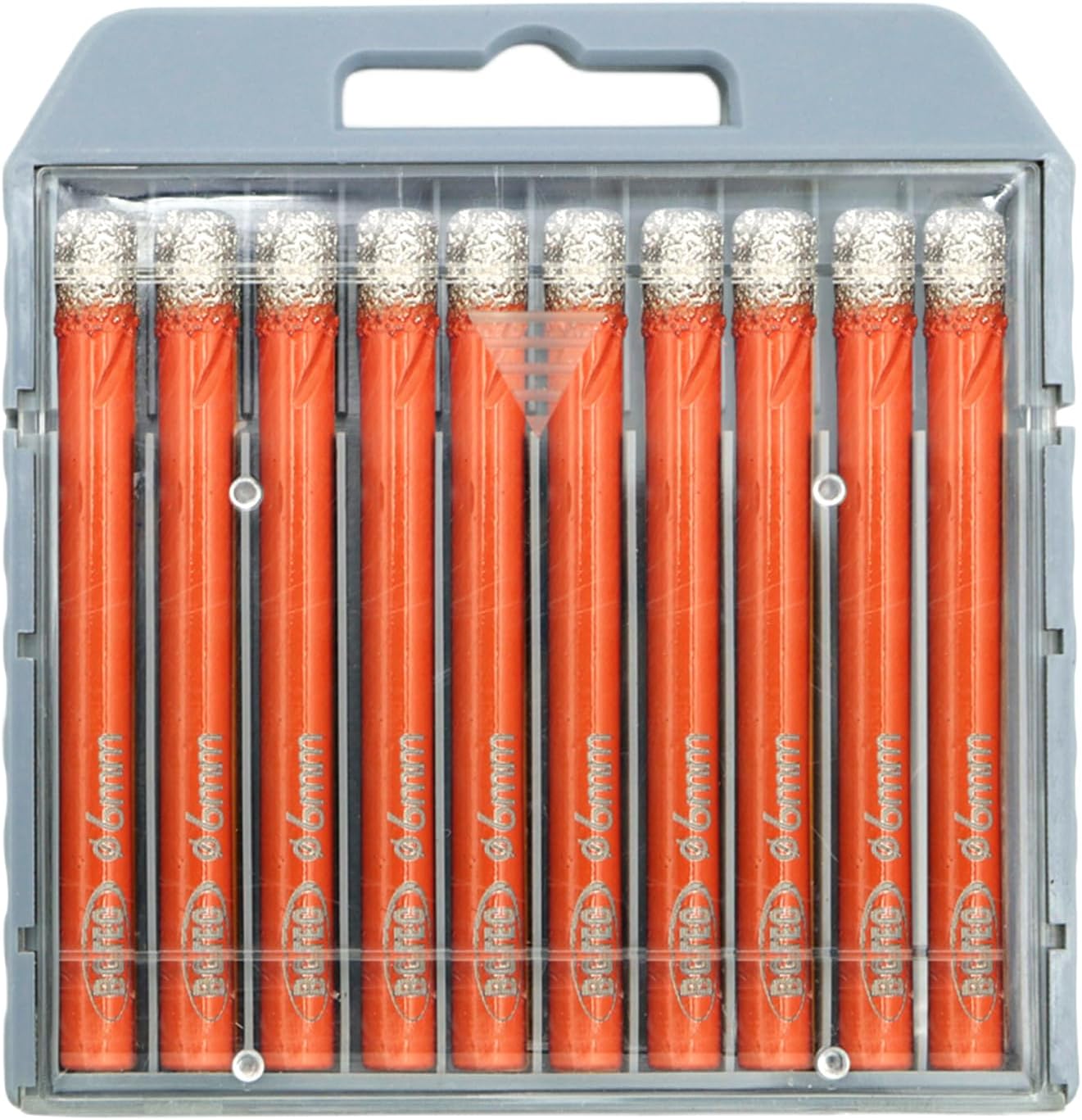 Dry Diamond Drill Bit Set,BGTEC 10pcs 6mm Hole Saw for Granite,Marble,Masonry, Concrete, Tile/Ceramic, Glass, Hard Plastic,Vacuum Brazed Diamond Core Drill Bit Kit