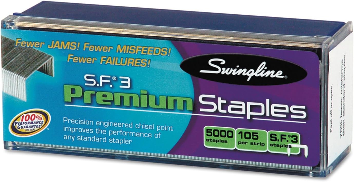 35440 S.F. 3 Premium Chisel Point 105 Count Half-Strip Staples 5000/Box
