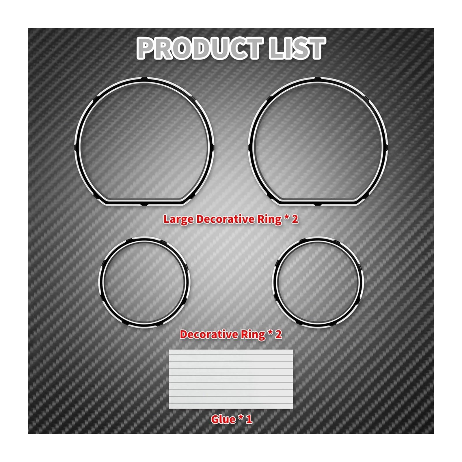 Cuentakilómetros Motocicleta Accesorios para Motocicletas, Kit de Bisel para Tablero Instrumentos, Insertos Anillo embellecedor velocímetro, para Touring Street Glide y para Ultra 2014-2023