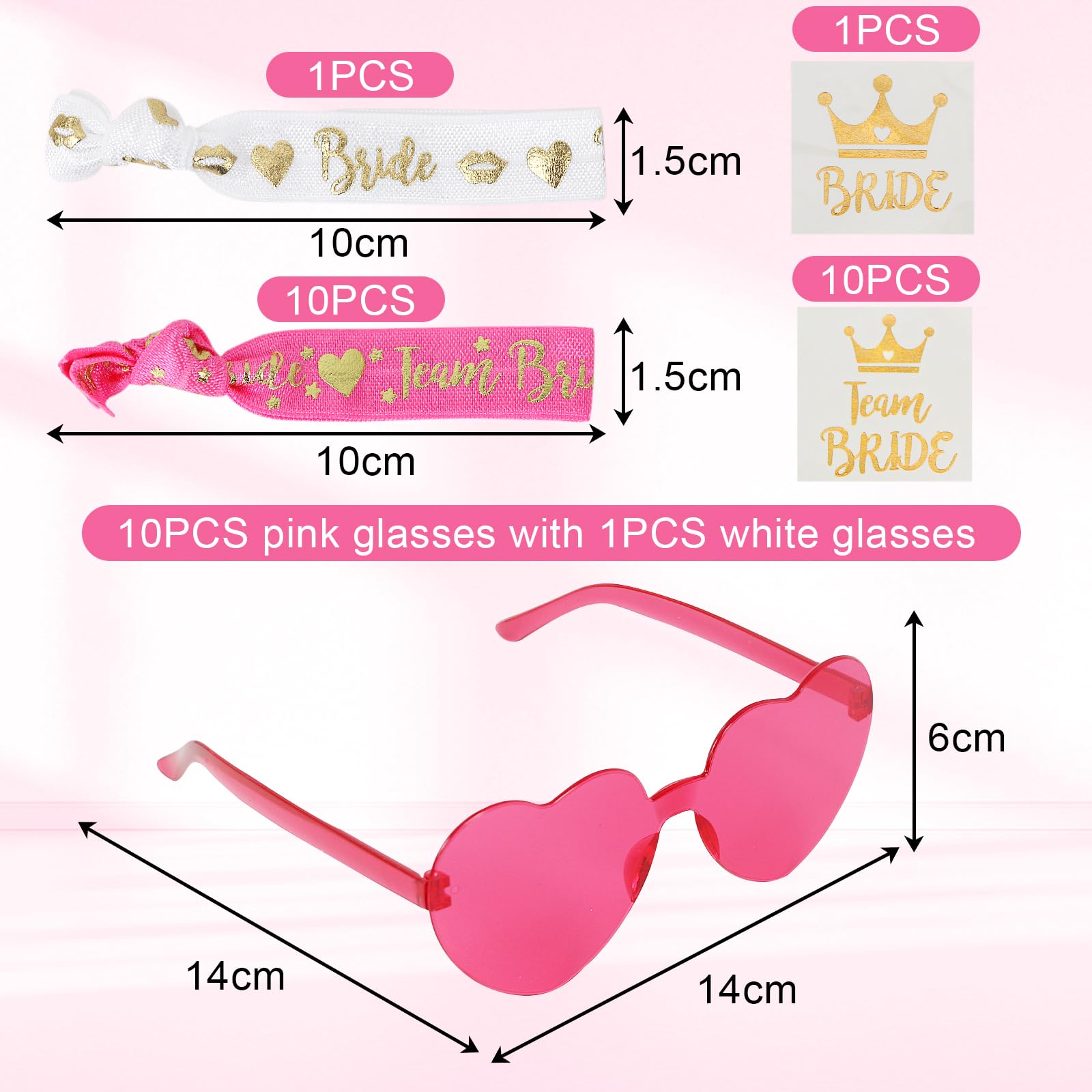 LACGO 33pcs Hen Party Accessories, Hen Do Accessories, Hen Party Decorations with Bride Team Wristband - Image 2