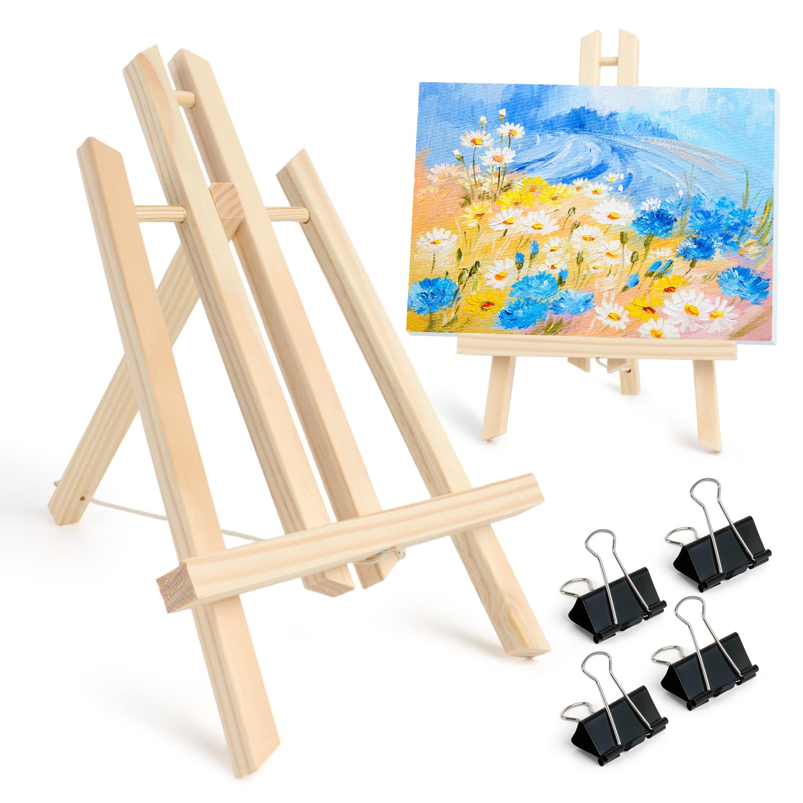 2 Pack Mini Easel Stand 19x28CM Adjustable Tabletop Easel Art Display