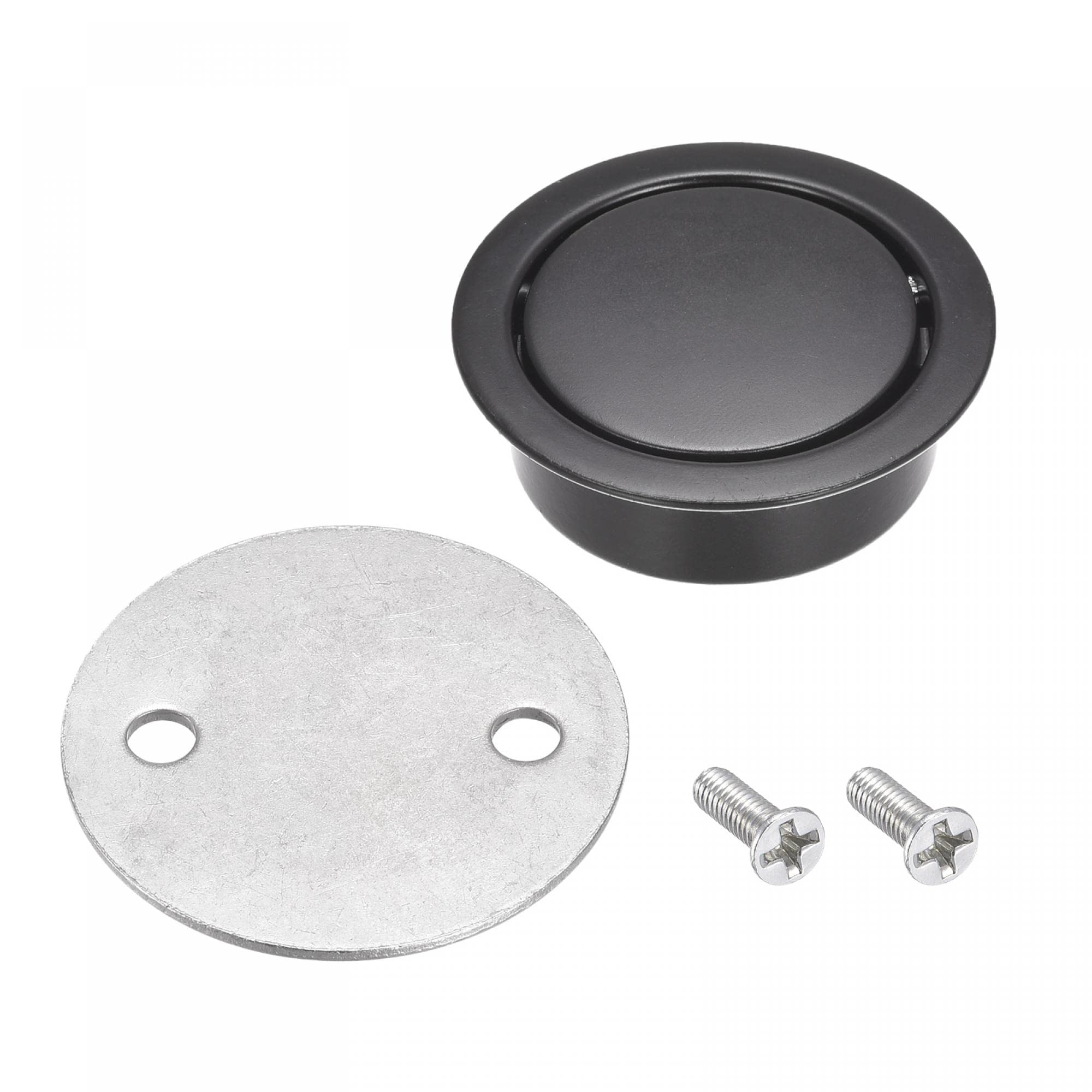 Poignée de porte encastrée noire 42mm uxcell à plaque pour une ouverture fluide sans encombre
