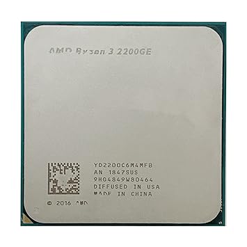 ONWEBAYK CPU Processor 2200GE R3 2200GE 3.2 GHz 14NM Quad-Core CPU Processor 35W YD2200C6M4MFB Socket AM4 Good Performance, high Efficiency, Clear Picture