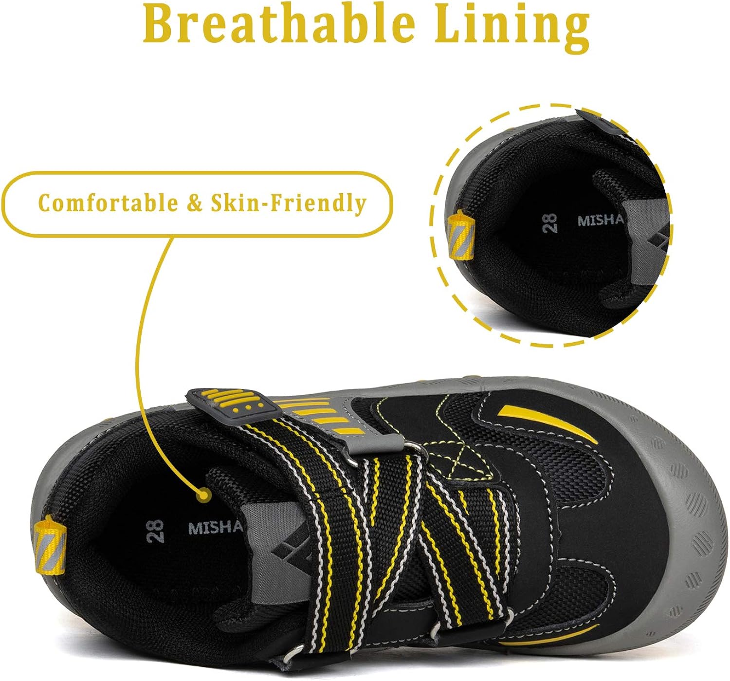  | Mishansha Boys Girls Hiking Shoes Kids Anti Collision Non Slip Sneakers Outdoor Trekking Walking Climbing Running | Hiking Shoes