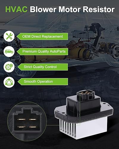 Miniatura 683 de SCITOO Resistencia de motor de ventilador HVAC para 2008-2013 para Chrysler 300/2008-2016 para Town & Country/2008-2010 para Dodge Charger/2008-2018