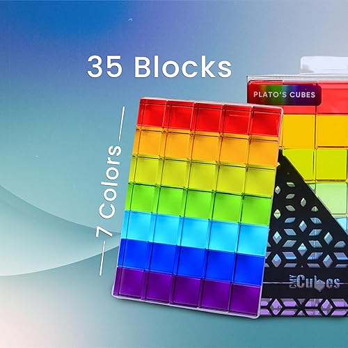 Miniatura 3 de CMY Cubes Plato's Cubes  Cubos acrílicos de cristal arcoíris  Luz de color y objeto de sombra  Bloques de gemas apilables de aprendizaje y educación